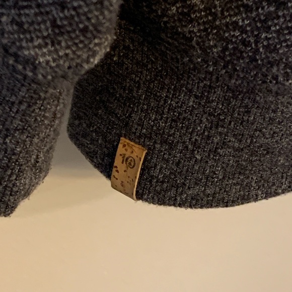 tentree Mens Dark Heather Charcoal Turtleneck Sweater Hoodie - Picture 2 of 8